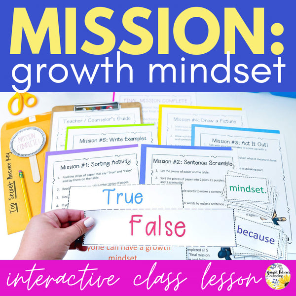 Interactive Growth Mindset Escape Room Class Lesson: Growth vs. Fixed Mindset